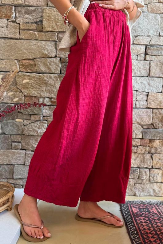 Santos Cushion Cotton Quirky Pant Sangria
